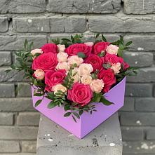 Цветочная композиция из Розы в коробке в Тазовском