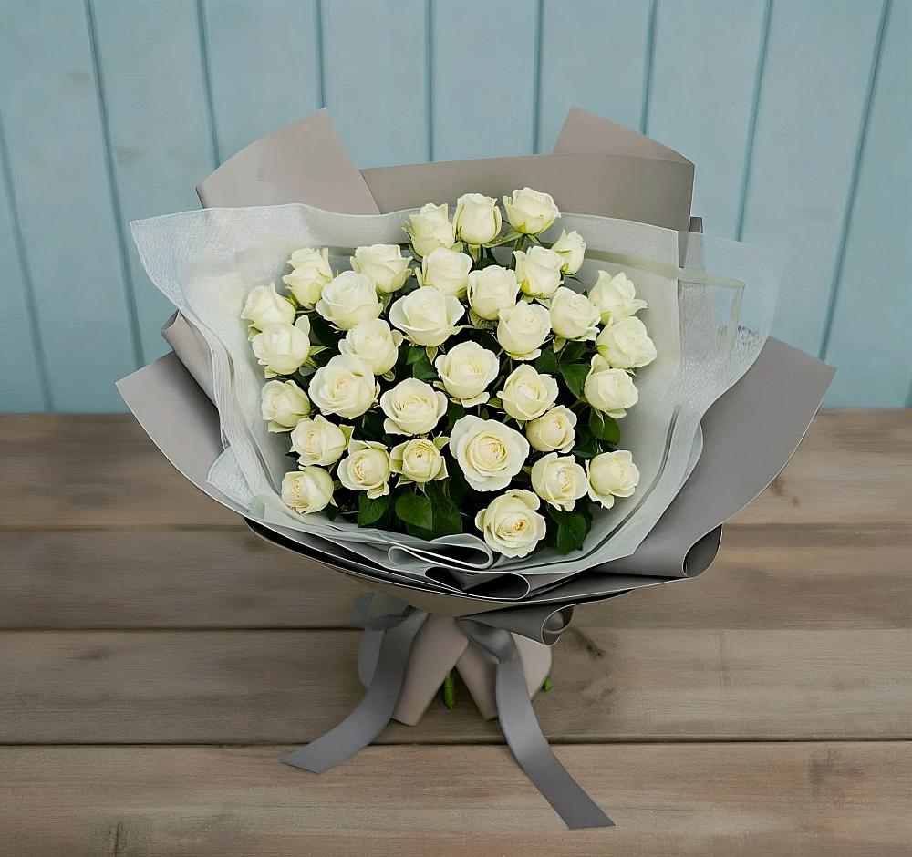 Букет Белоснежная нежность в Тазовском