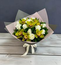 Букет цветов из:  Орхидеи и Розы в Тазовском