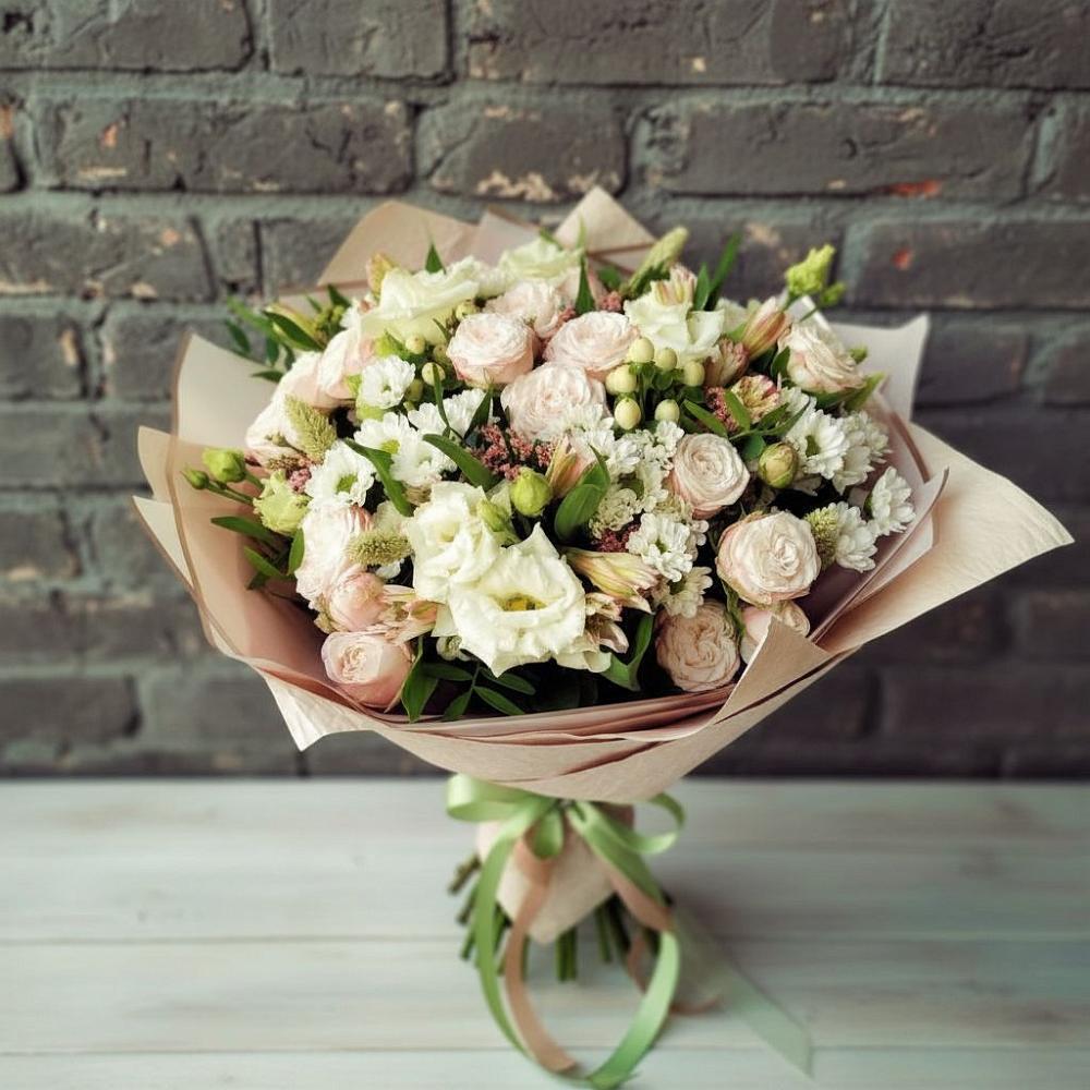 Букет цветов из: Альстромерии, Розы и Хризантемы в Тазовском
