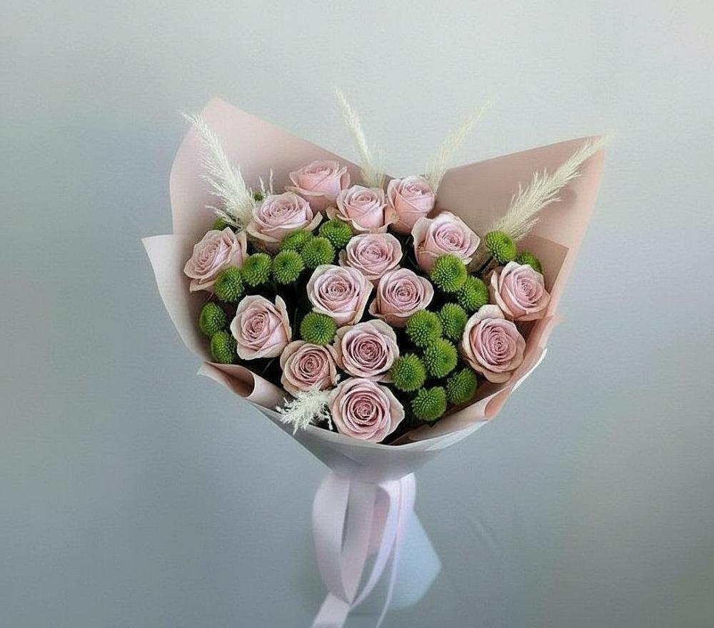 Букет цветов из: Розы и Хризантемы в Тазовском