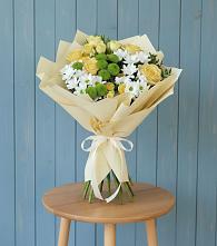 Букет цветов из:  Хризантемы и Розы в Тазовском