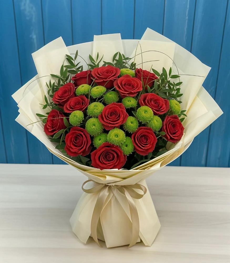 Букет цветов из: Розы и Хризантемы в Тазовском