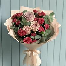 Букет цветов из:  Гвоздики и Розы #REPLACE_PRED# Тазовском