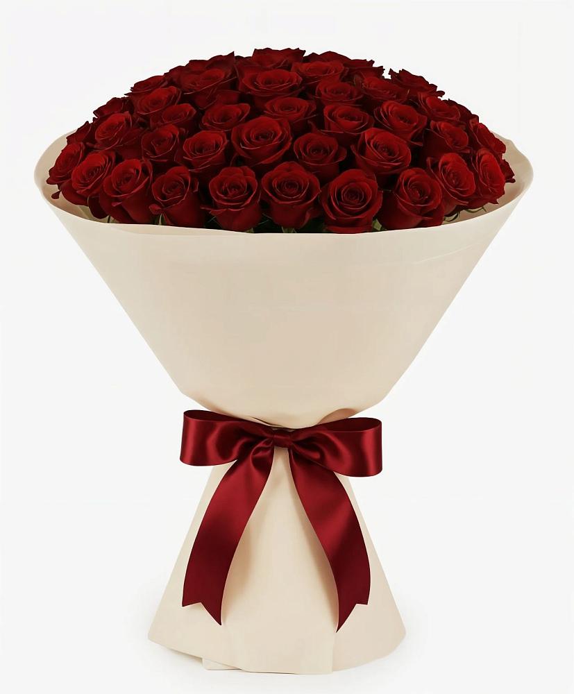 Букет 101 Бордовая роза Блэк Бакарра в Тазовском